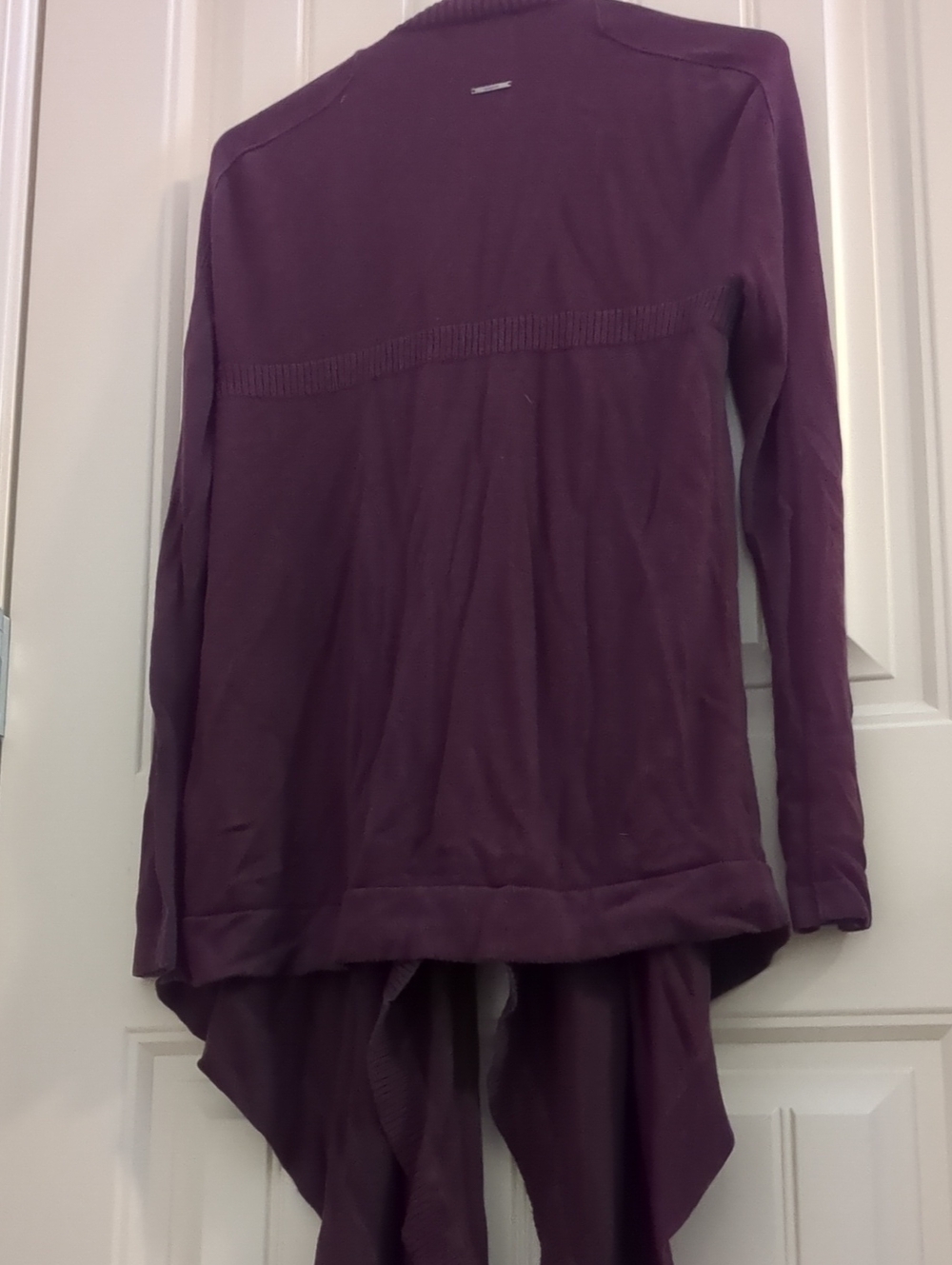 lululemon athletica plum knit Cardigan with metal logo tag